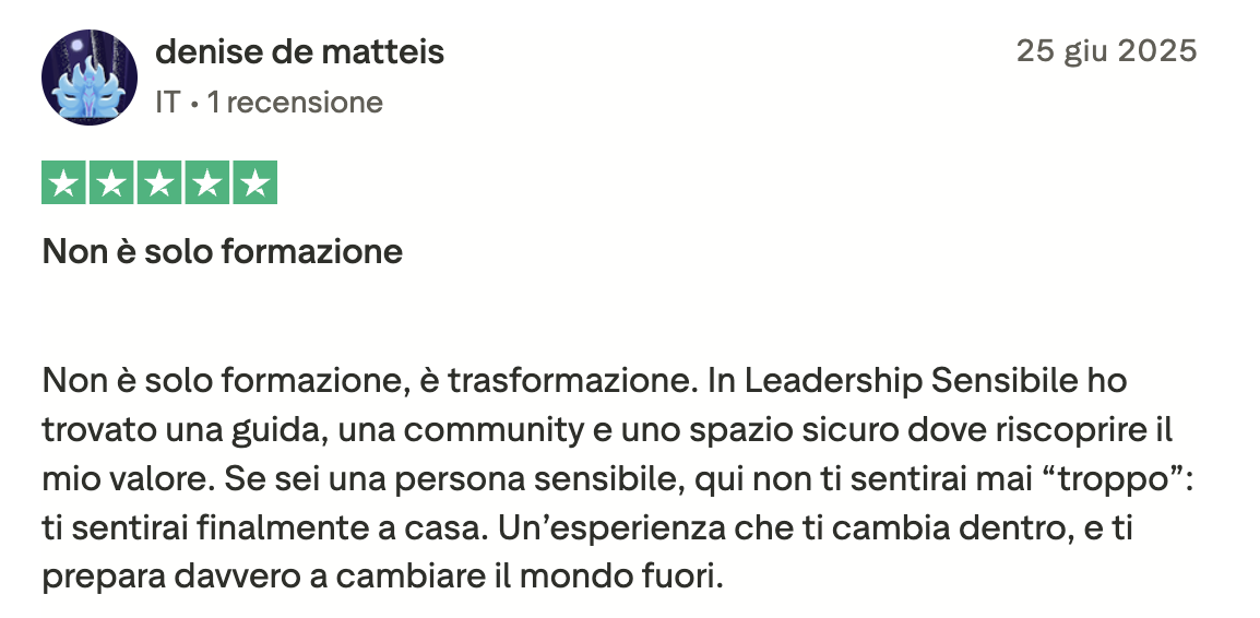 Recensione Trustpilot — Denise De Matteis