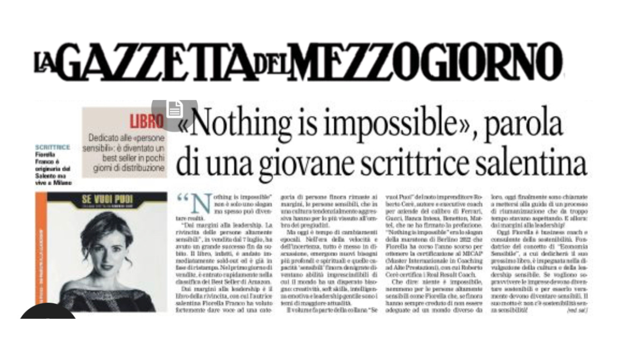 La Gazzetta del Mezzogiorno - Nothing is impossible